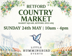 Retford Country Market. Sunday 24th 10am to 4pm